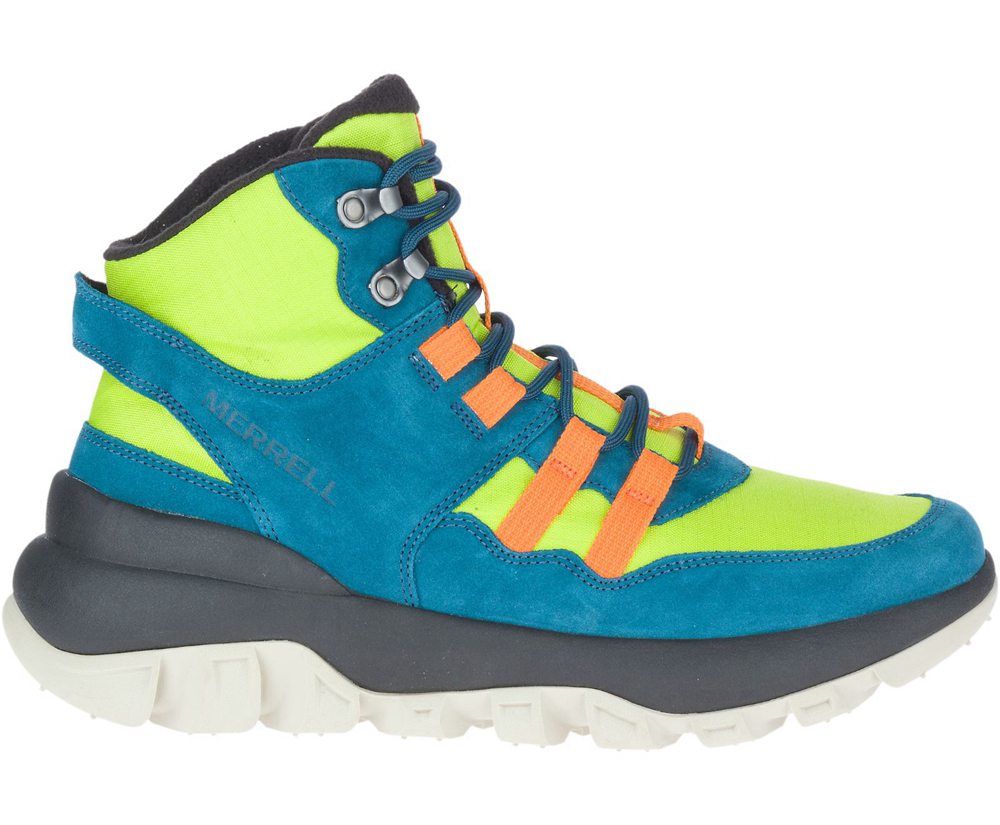 Botas Homem - Merrell Atb Mid Polar Waterproof - Azuis/Verdes - AEW287413